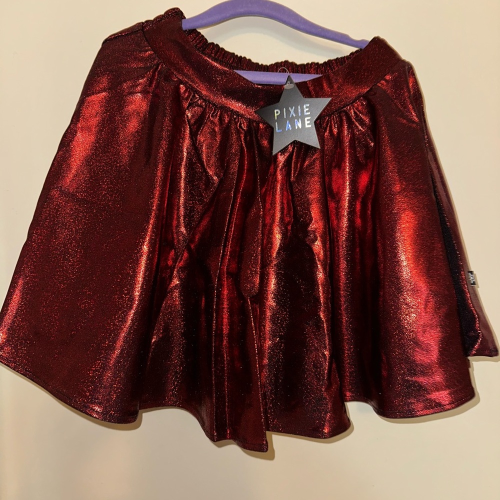 Pixie Lane size 11/12 Shimmering Red Skirt